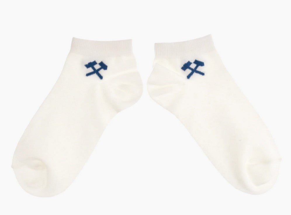 Sneaker-Socken Schlägel-Eisen, weiß