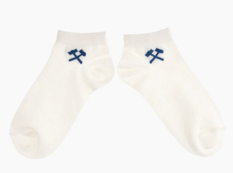 Sneaker-Socken Schlägel-Eisen, weiß