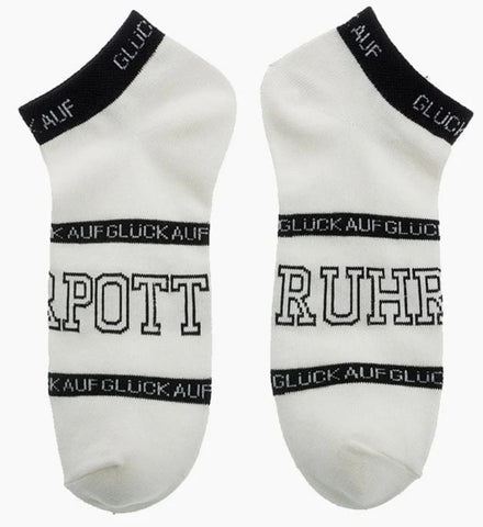 Sneaker-Socken Ruhrpott weiß und schwarz