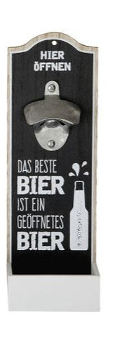 Wand-Flaschenöffner "Das beste Bier.."