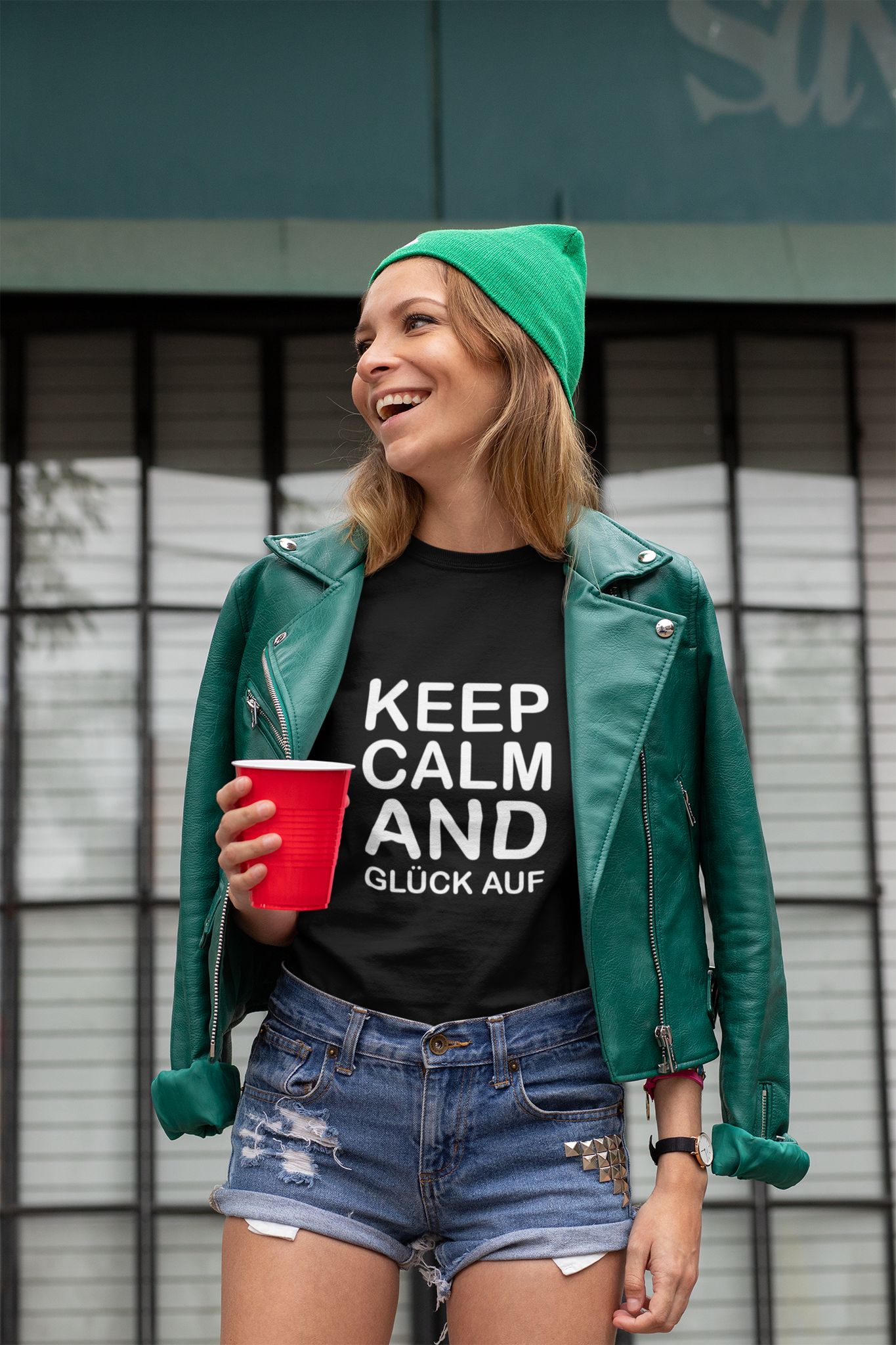 Lady's T-Shirt "Keep calm and Glück Auf"