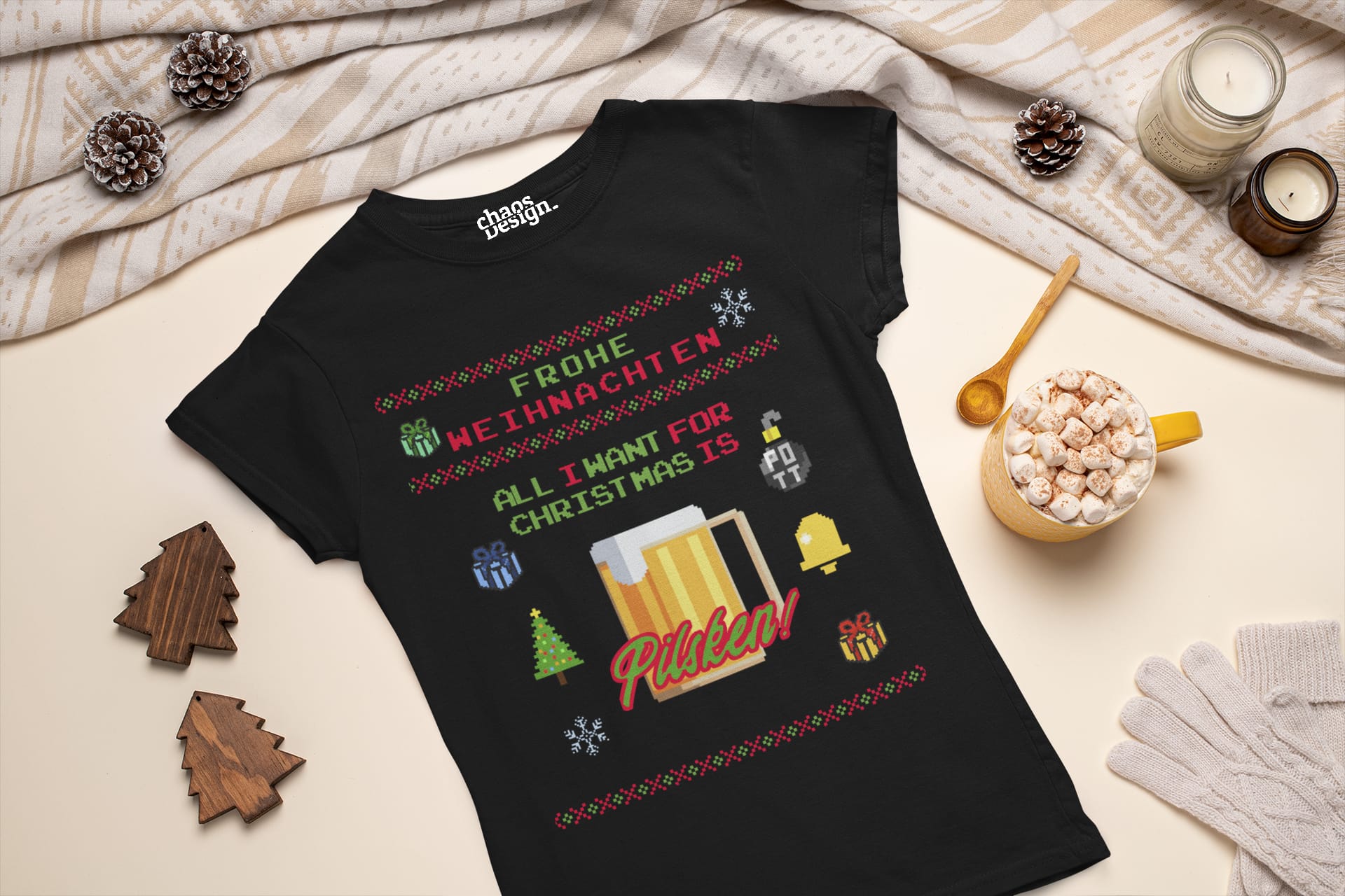 T-Shirt "all i want for christmas - Pilsken"