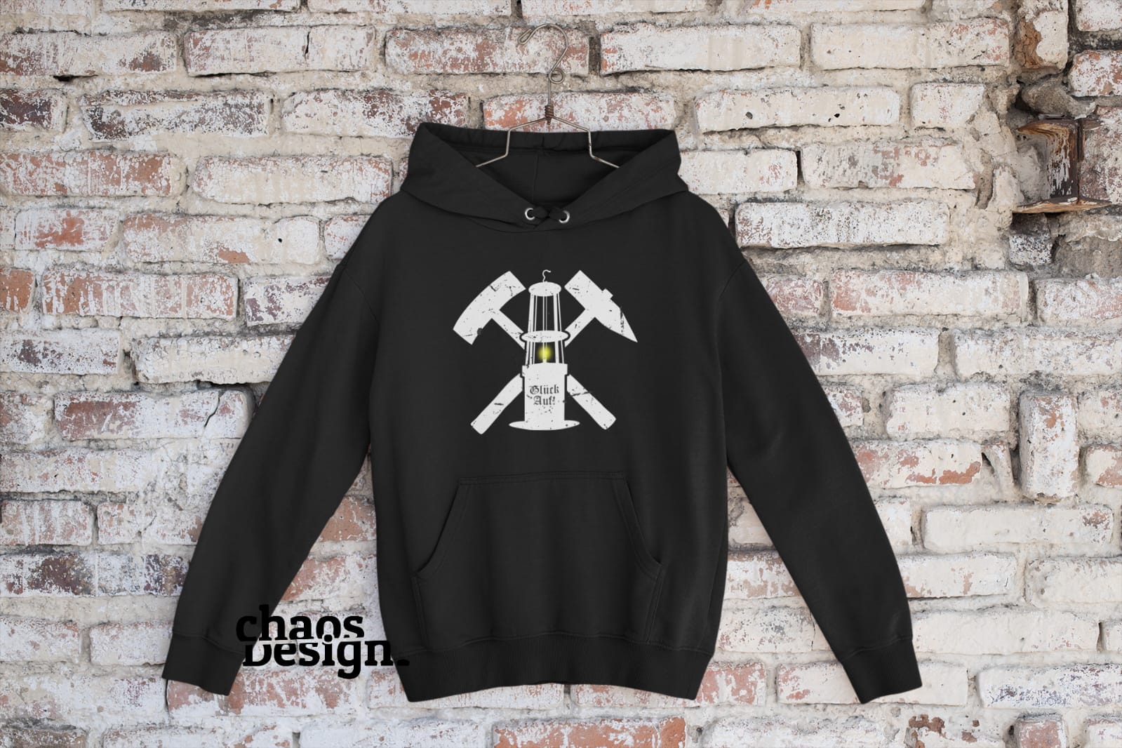 Man's Hoodie "Grubenlampe"