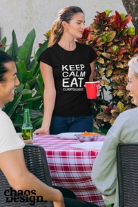Lady's T-Shirt "Keep calm eat Currywurst"