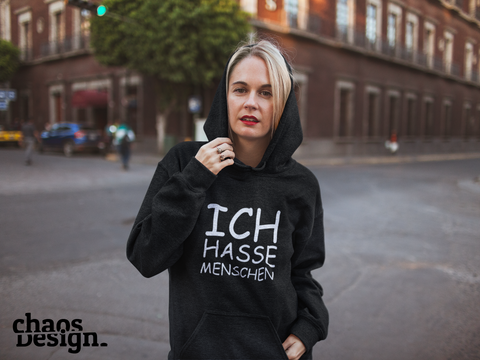 Lady's Hoodie "Ich Hasse Menschen"